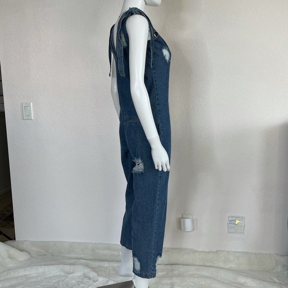Pretty Little Things 8 denim Jumpsuit Romper - Picture 7 of 12